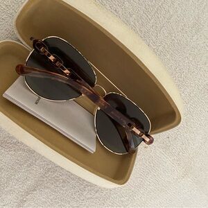 Michael Kors Brown and Gold Sunglasses